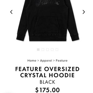 FEATURE oversized crystal hoodie never worn